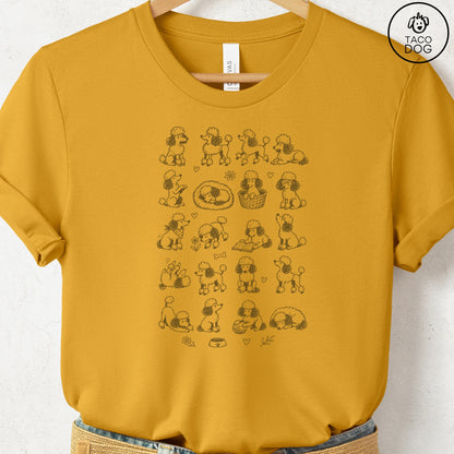 Poodle Doodles T-Shirt Mustard Taco-Dog