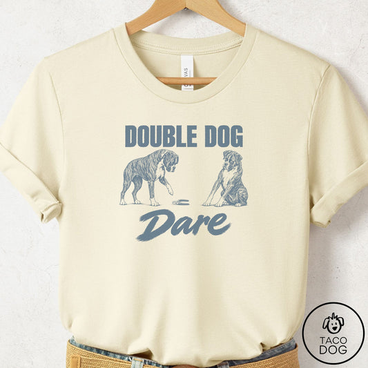 Boxer Double Dog Dare T-Shirt Natural Taco-Dog