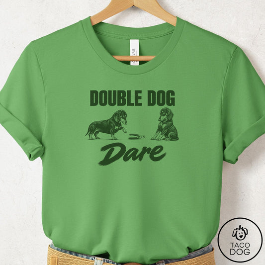 Dachshund Double Dog Dare T-Shirt Leaf Taco-Dog