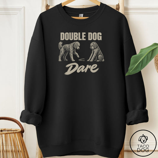 Doodle Double Dog Dare Sweatshirt Black Taco-Dog