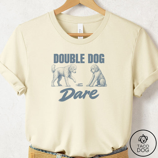 Doodle Double Dog Dare T-Shirt Natural Taco-Dog