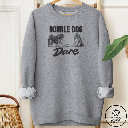 Havanese Double Dog Dare Sweatshirt Graphite Heather Taco-Dog