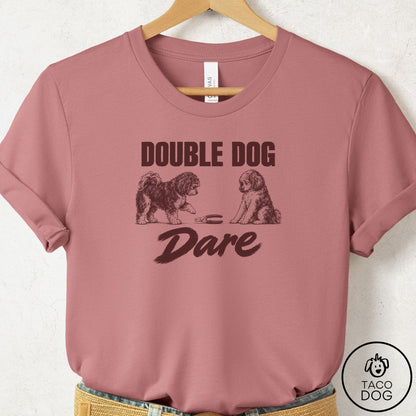 Havanese Double Dog Dare T-Shirt Mauve Taco-Dog