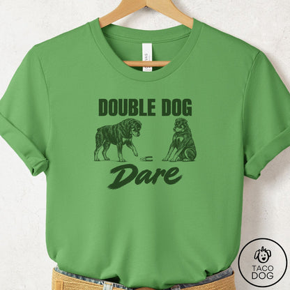 Rottweiler Double Dog Dare T-Shirt Leaf Taco-Dog