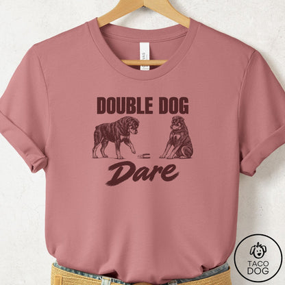 Rottweiler Double Dog Dare T-Shirt Mauve Taco-Dog