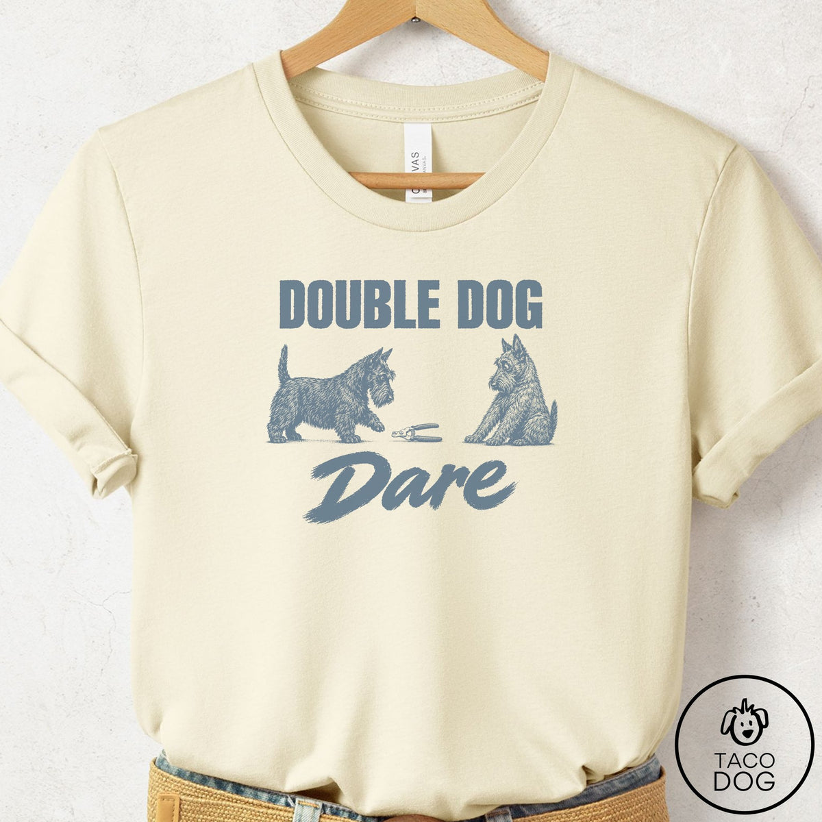 Scottie Double Dog Dare T-Shirt Natural Taco-Dog