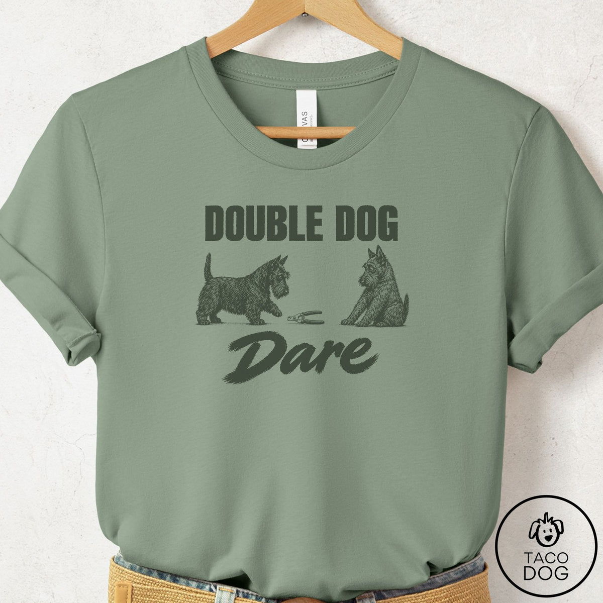 Scottie Double Dog Dare T-Shirt Sage Taco-Dog