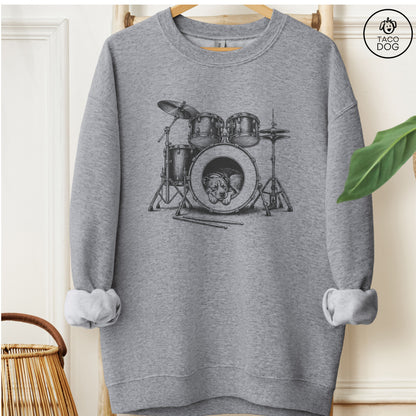 Pitbull Drum Sweatshirt Graphite Heather Taco-Dog