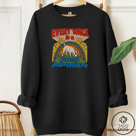 Bull Terrier Every Walk Sweatshirt Black Taco-Dog
