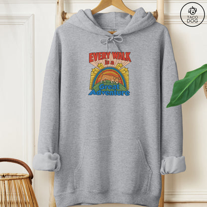 Chiweenie Every Walk Hoodie Graphite Heather Taco-Dog