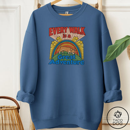 Chiweenie Every Walk Sweatshirt Indigo Blue Taco-Dog