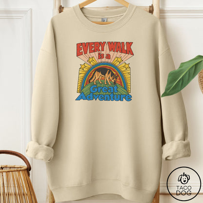 German Shepherd Every Walk Sweatshirt Sand Taco-Dog
