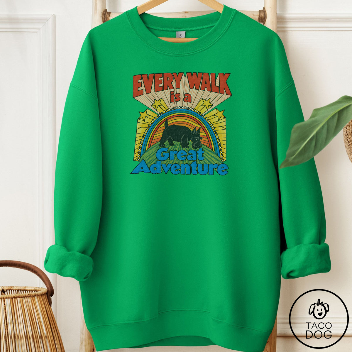 Scottie Every Walk Sweatshirt Irish Green Taco-Dog
