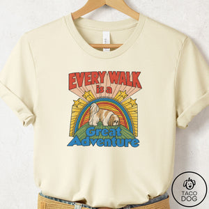 Shih Tzu Every Walk T-Shirt Natural Taco-Dog