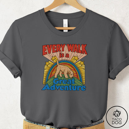 Wheaten Terrier Every Walk T-Shirt Asphalt Taco-Dog