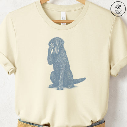 Curly-Coated Retriever Facepalm T-Shirt Natural Taco-Dog