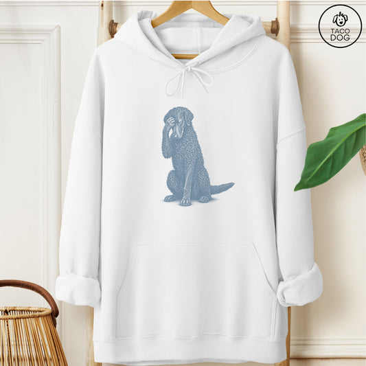 Curly-Coated Retriever Facepalm Hoodie White Taco-Dog