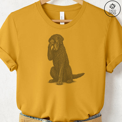 Curly-Coated Retriever Facepalm T-Shirt Mustard Taco-Dog