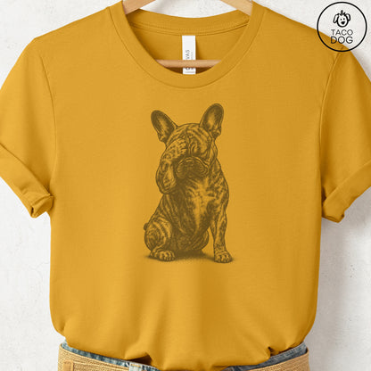 French Bulldog Frenchie Facepalm T-Shirt Mustard Taco-Dog