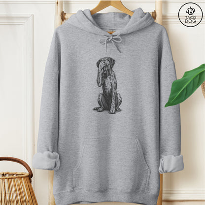Great Dane Facepalm Hoodie Graphite Heather Taco-Dog