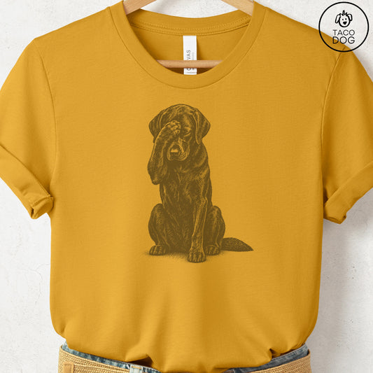 Labrador Retriever Facepalm T-Shirt Mustard Taco-Dog