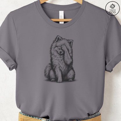 Pomeranian Facepalm T-Shirt Storm Taco-Dog