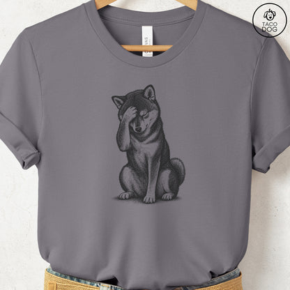 Shiba Inu Facepalm T-Shirt Storm Taco-Dog