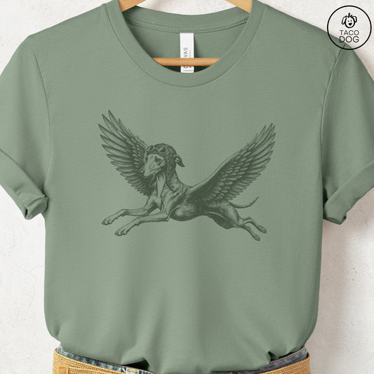 Italian Greyhound Whippet Flight Risk T-Shirt Taco-Dog