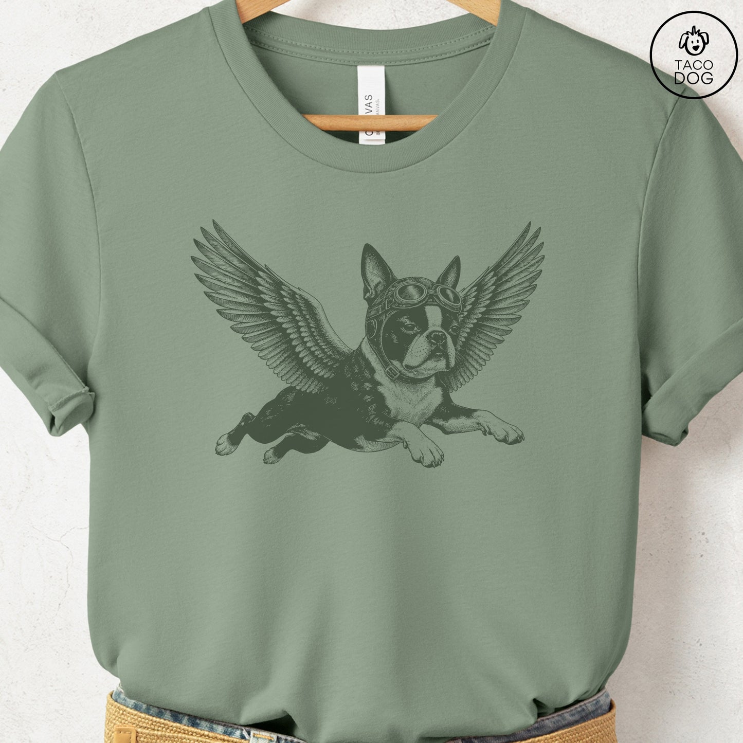 Boston Terrier Flight Risk T-Shirt