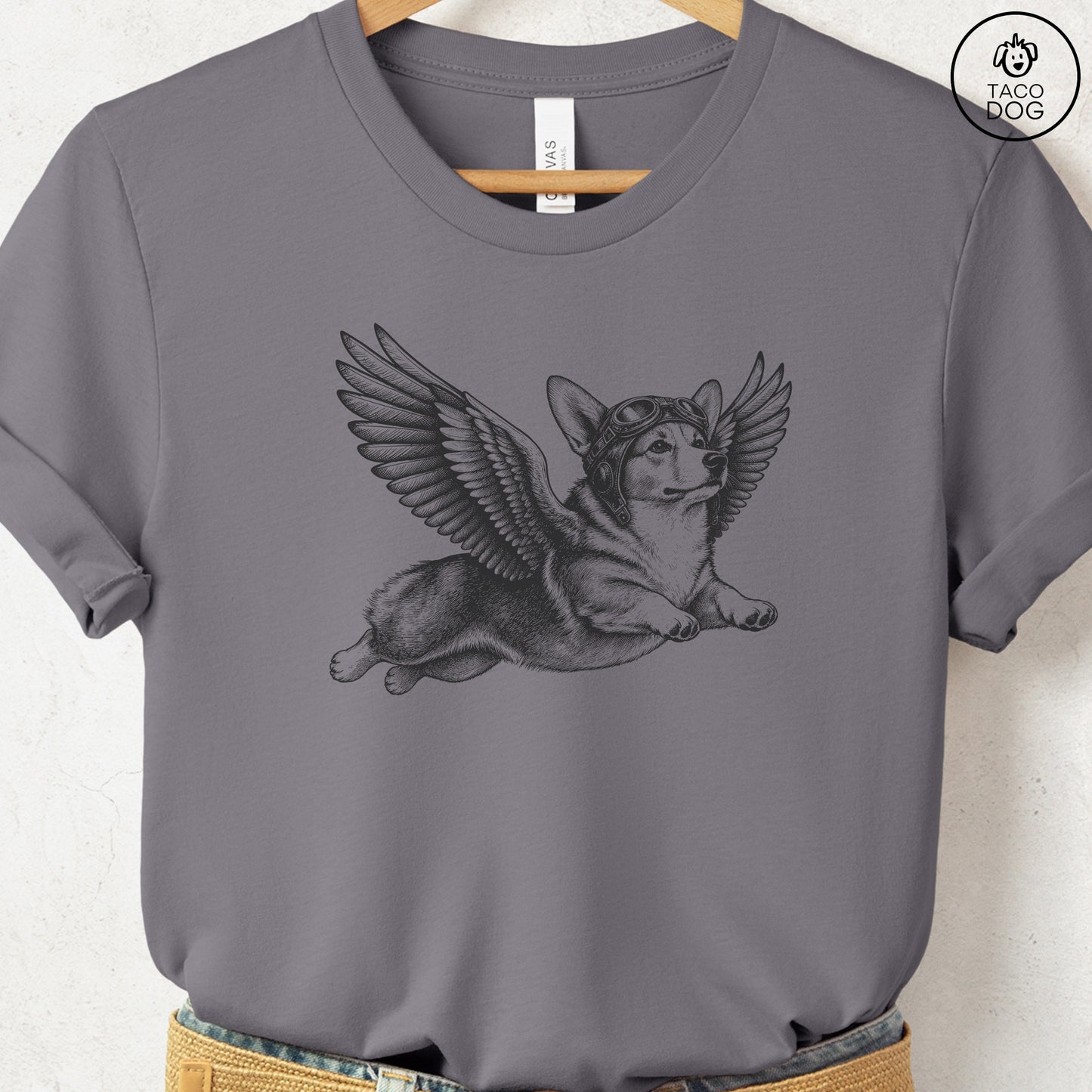 Corgi Flight Risk T-Shirt