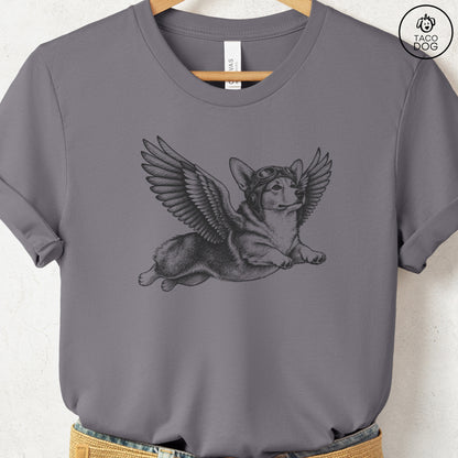 Corgi Flight Risk T-Shirt
