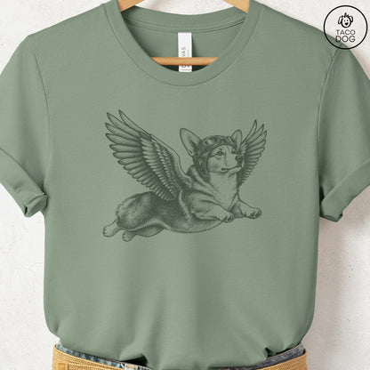 Corgi Flight Risk T-Shirt