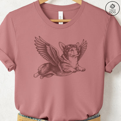 Corgi Flight Risk T-Shirt