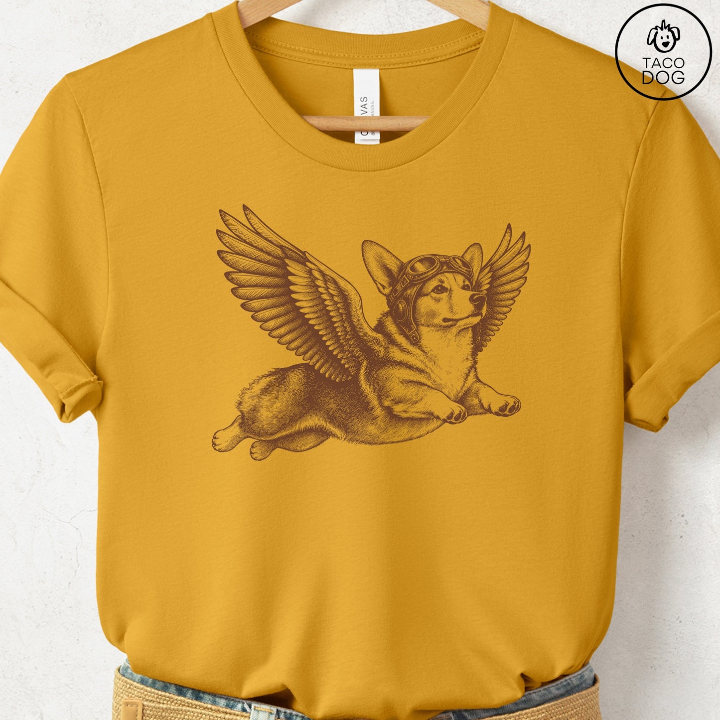 Corgi Flight Risk T-Shirt