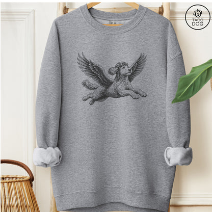 Doodle Flight Risk Sweatshirt Graphite Heather Taco-Dog