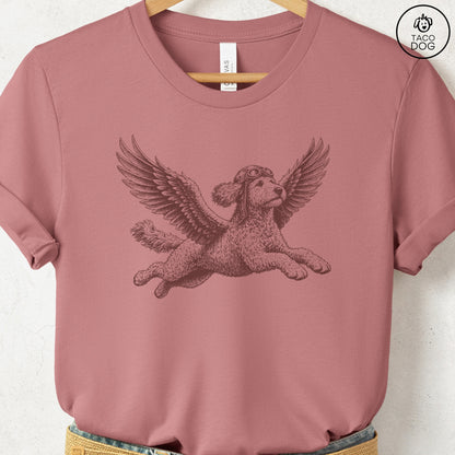 Doodle Flight Risk T-Shirt Heather Mauve Taco-Dog