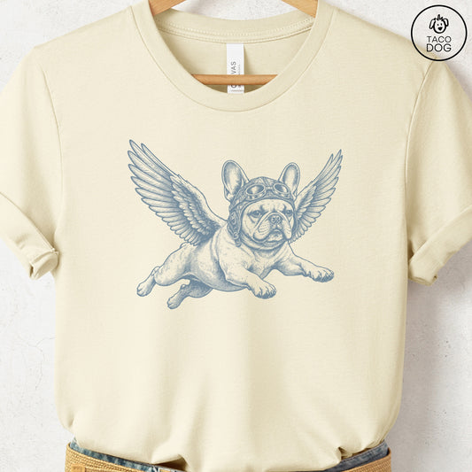 French Bulldog Frenchie Flight Risk T-Shirt Natural S Taco-Dog