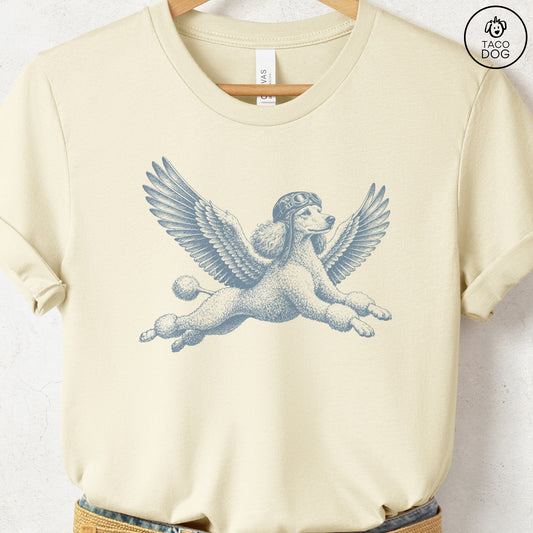 Poodle Flight Risk T-Shirt Natural S Taco-Dog