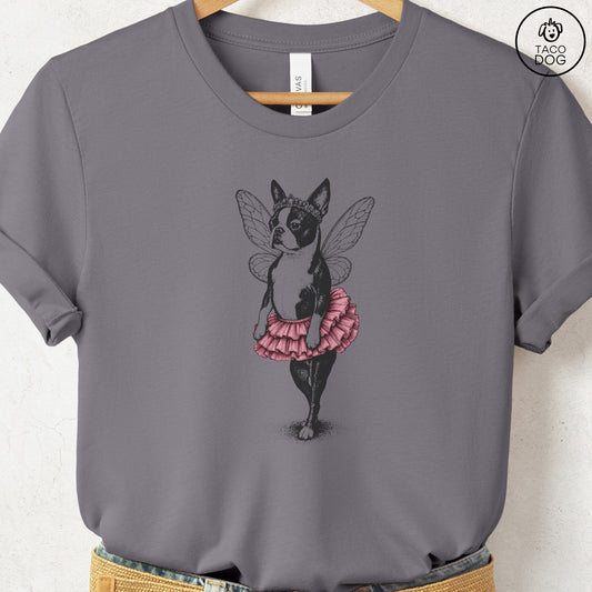 Boston Terrier Fairy T-Shirt Storm Taco-Dog