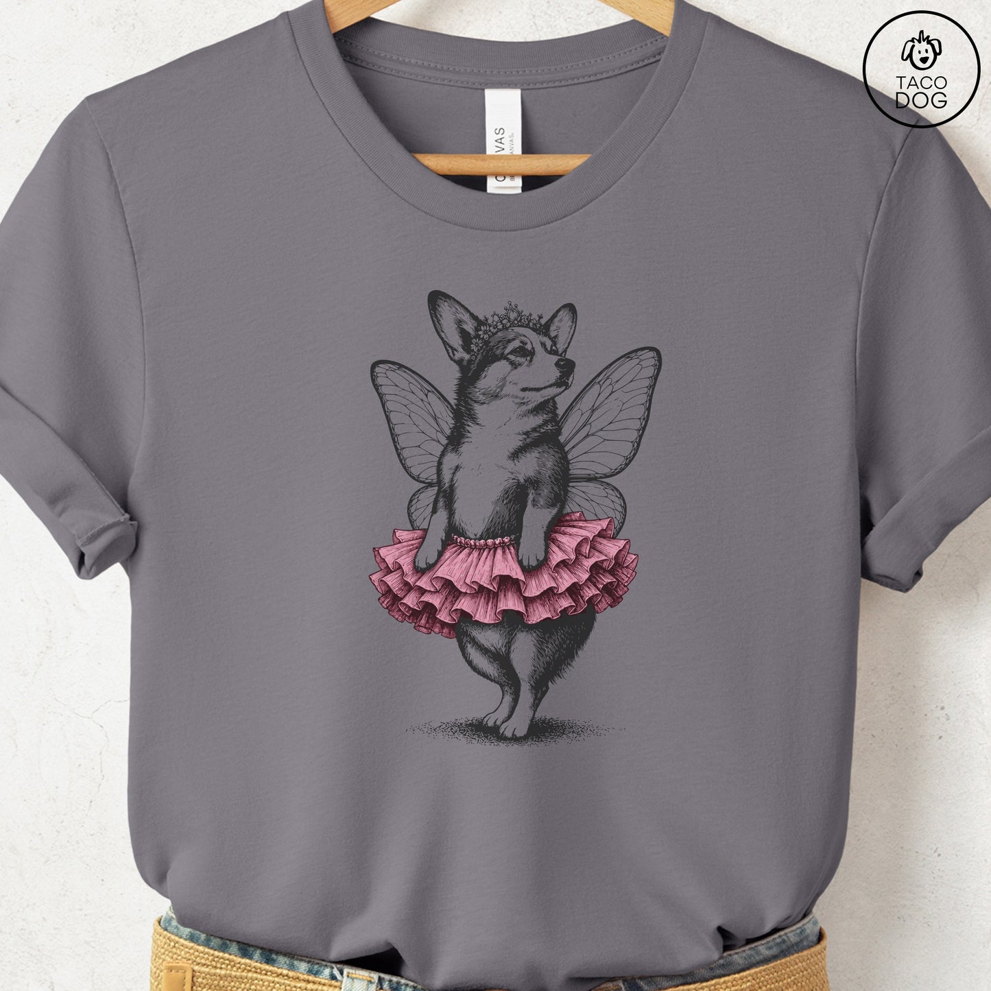 Corgi Fairy T-Shirt Storm S Taco-Dog
