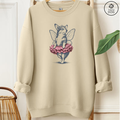 Corgi Fairy Sweatshirt Sand M Taco-Dog