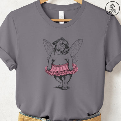 English Bulldog Fairy T-Shirt Storm S Taco-Dog