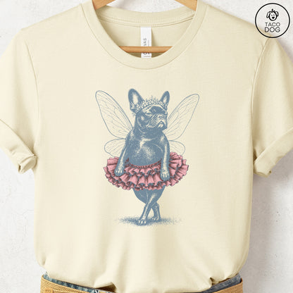 French Bulldog Frenchie Fairy T-Shirt Natural S Taco-Dog