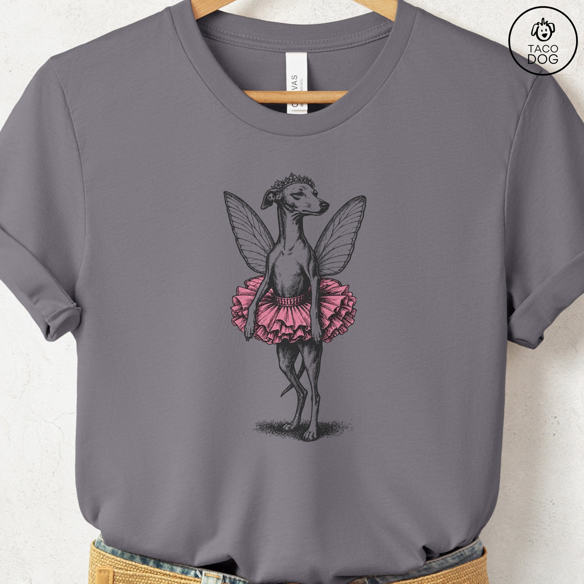Italian Greyhound Whippet Fairy T-Shirt Storm S Taco-Dog