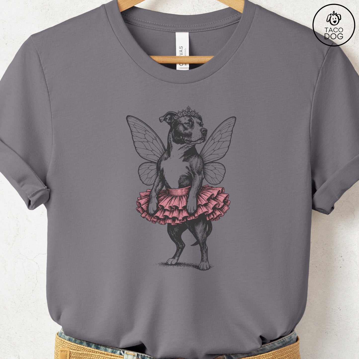 Pitbull Fairy T-Shirt Storm S Taco-Dog
