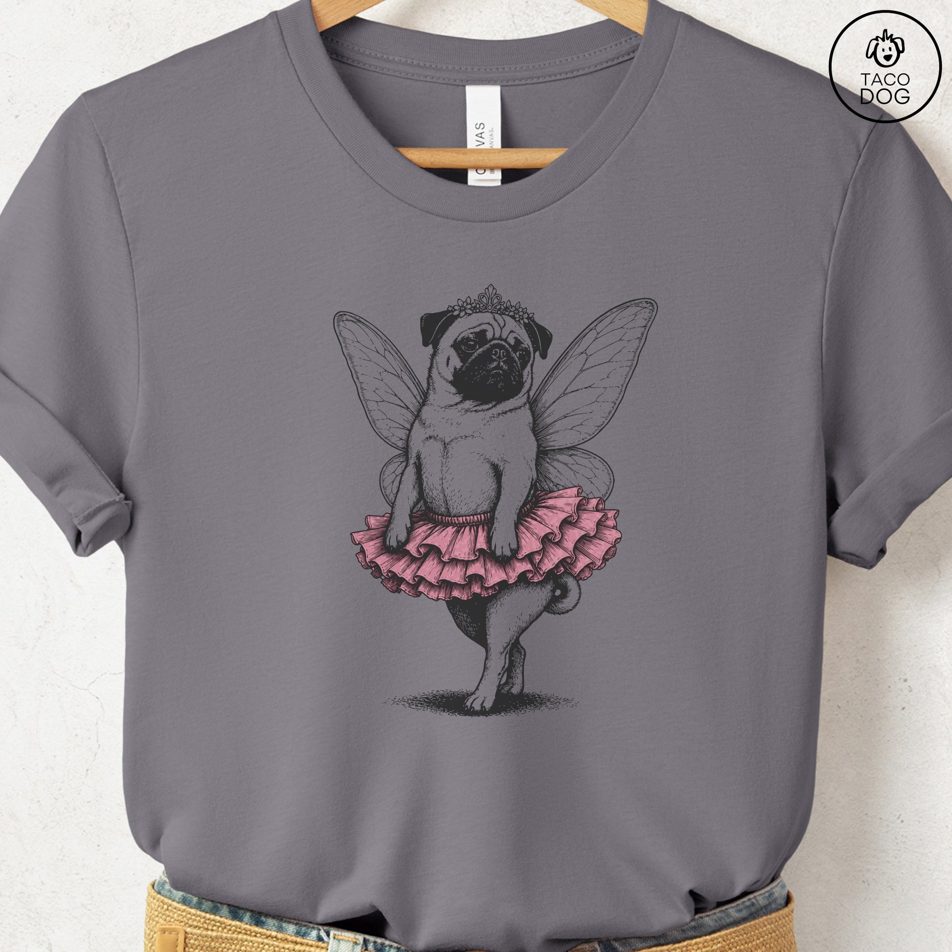 Pug Fairy T-Shirt Storm S Taco-Dog