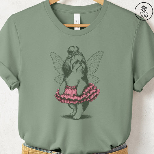 Shih Tzu Fairy T-Shirt Sage Taco-Dog