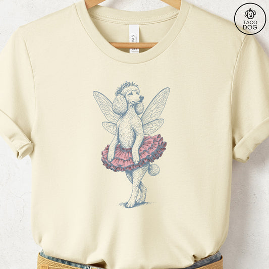Poodle Fairy T-Shirt Natural S Taco-Dog