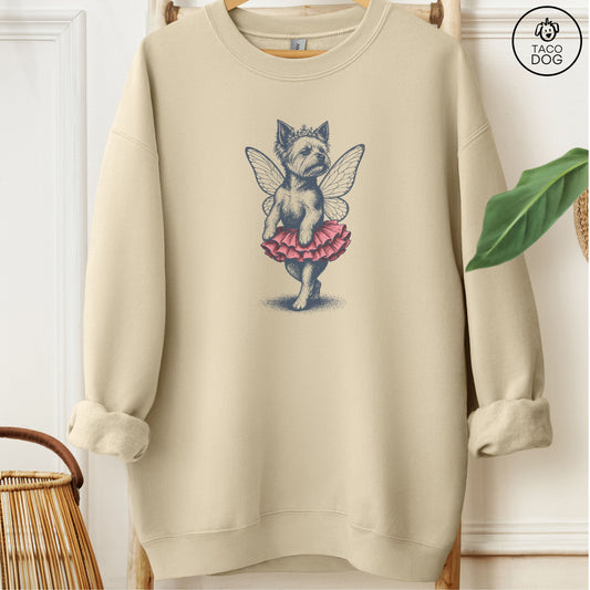 Yorkshire Terrier Yorkie Fairy Sweatshirt Sand Taco-Dog