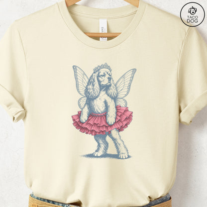Cocker Spaniel Fairy American T-Shirt Natural Taco-Dog